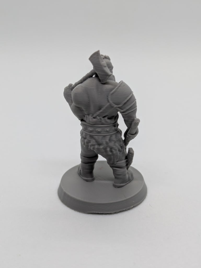 Human barbarian FDM supportless — miniatura 3