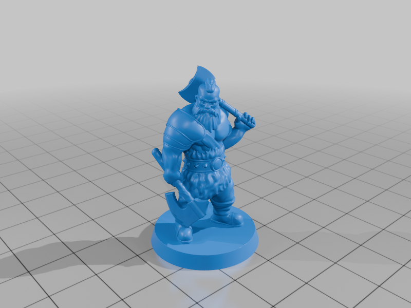 Human barbarian FDM supportless — miniatura 4