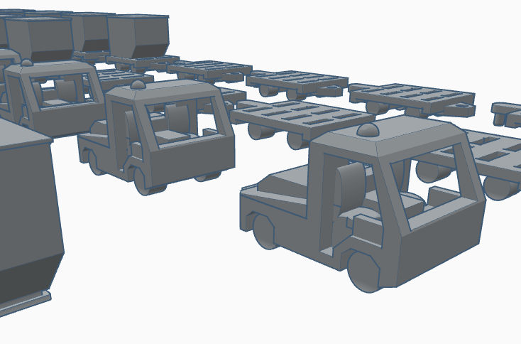 1:400 GSE Baggage Only For Model Airports
