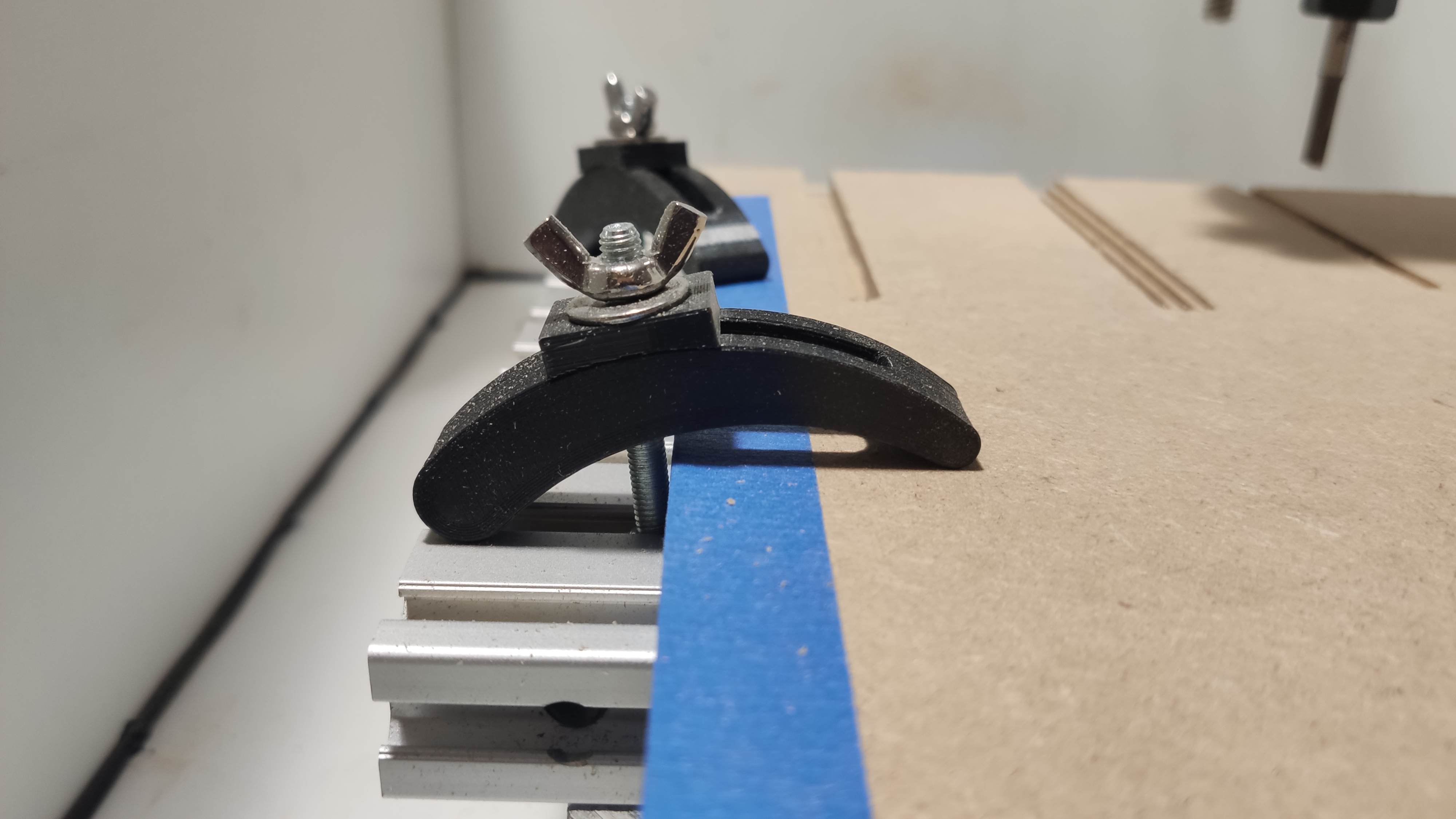 Small cnc router table clamp