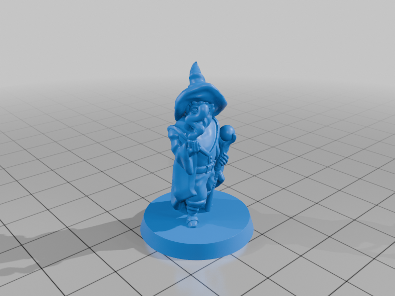 Halfling wizard FDM supportless — thumbnail 5