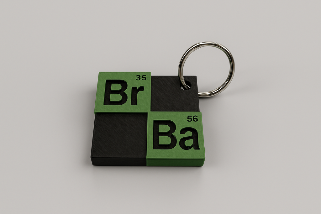 Breaking Bad Logo Keychain - 3D Printable Fan Art (No Supports Needed)