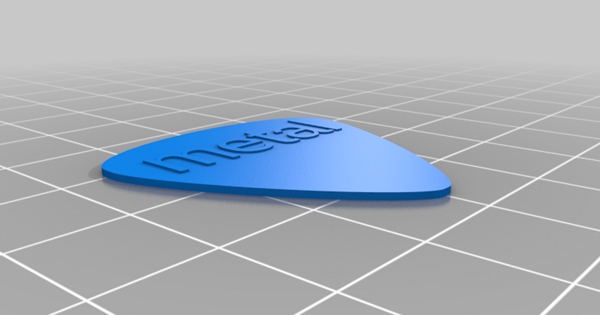 Very simple customisable plectrum by FredduX | Download free STL model ...