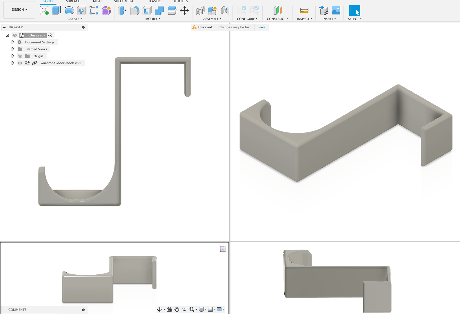 Miniatura 2 do modelo 3D Wardrobe Door Hook