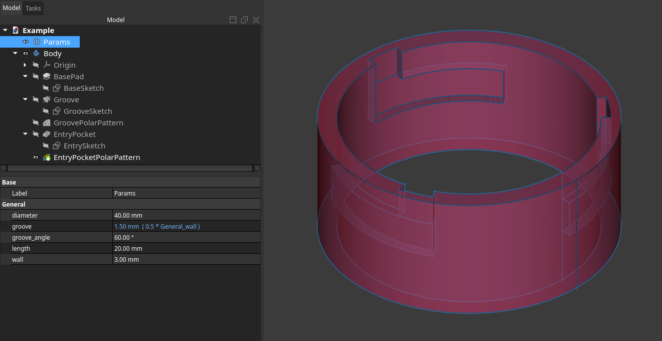 Locking Mechanism FreeCAD Example