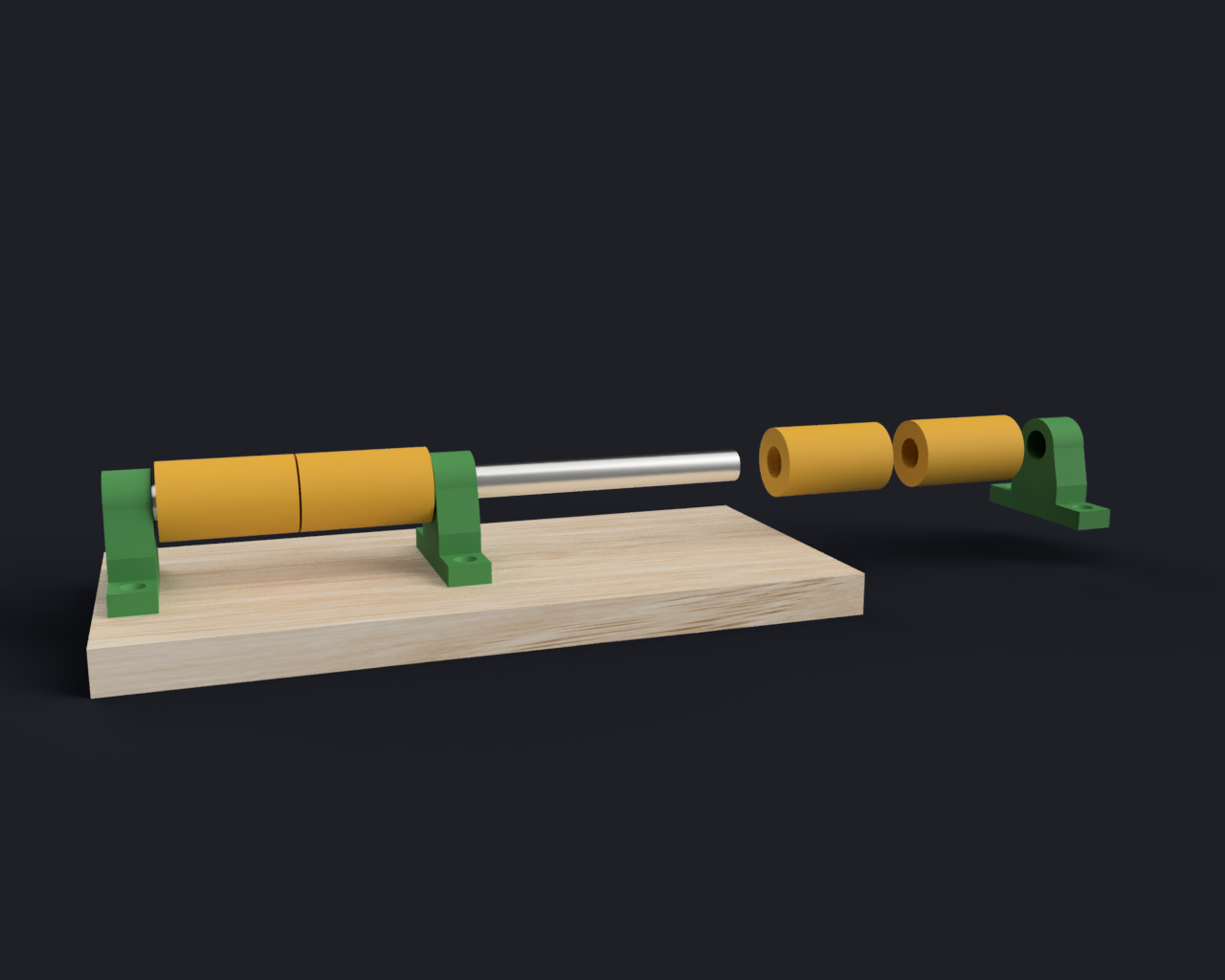 Home made roller stand parts