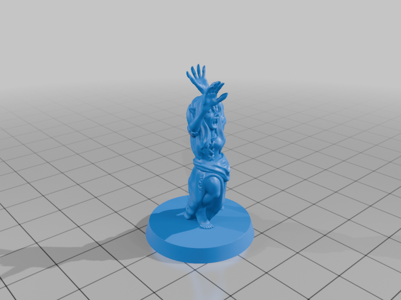 Vampire spawn female FDM supportless — miniatura 3