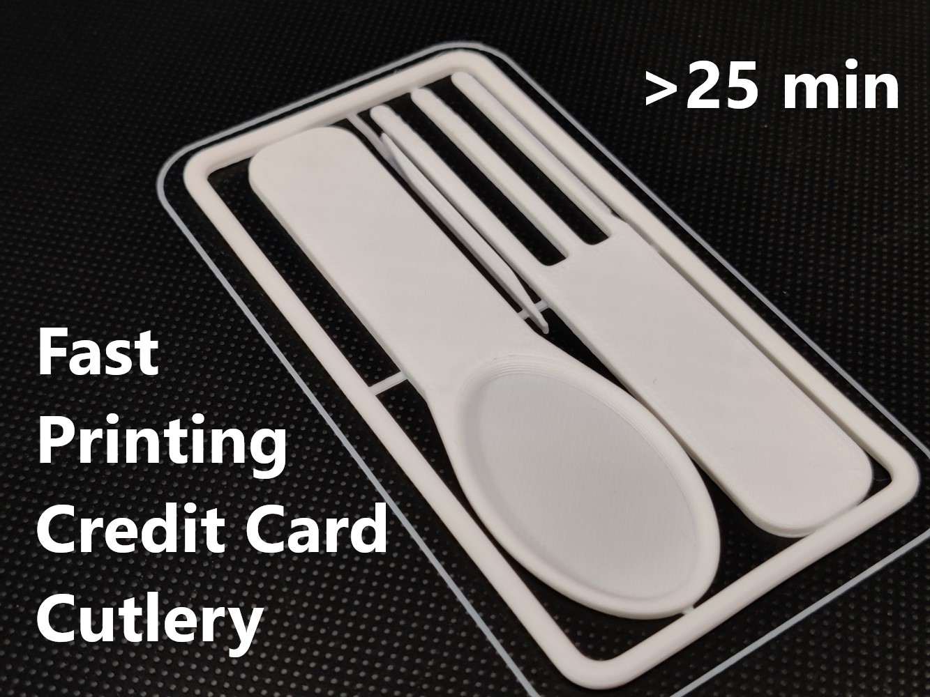 Minimal Fast Printing Credit Card Cutlery