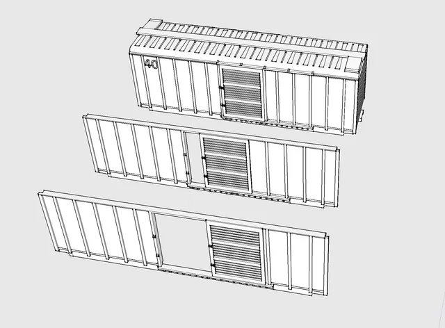 HO Scale 40-foot boxcar