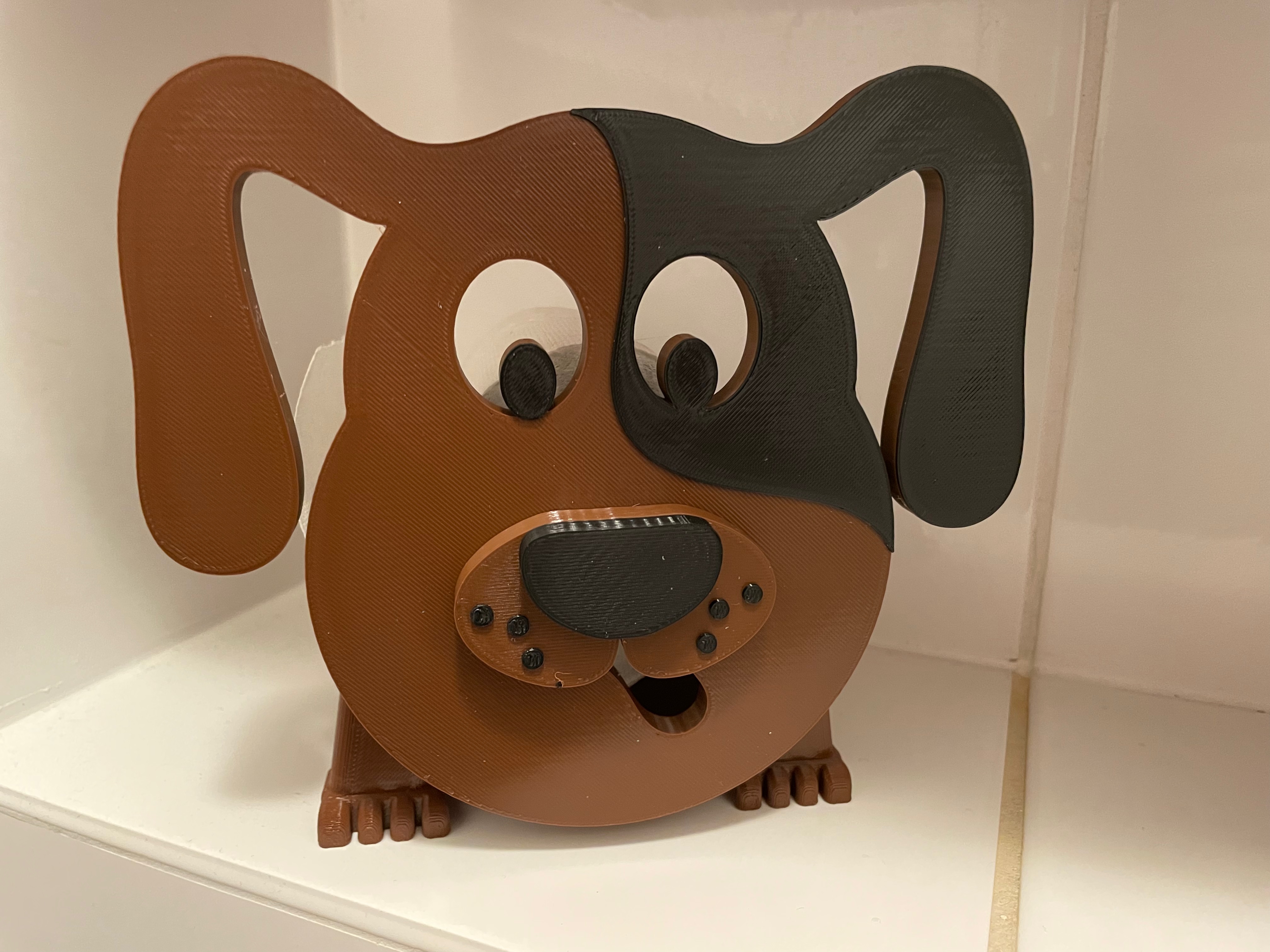 Dog toilet paper holder