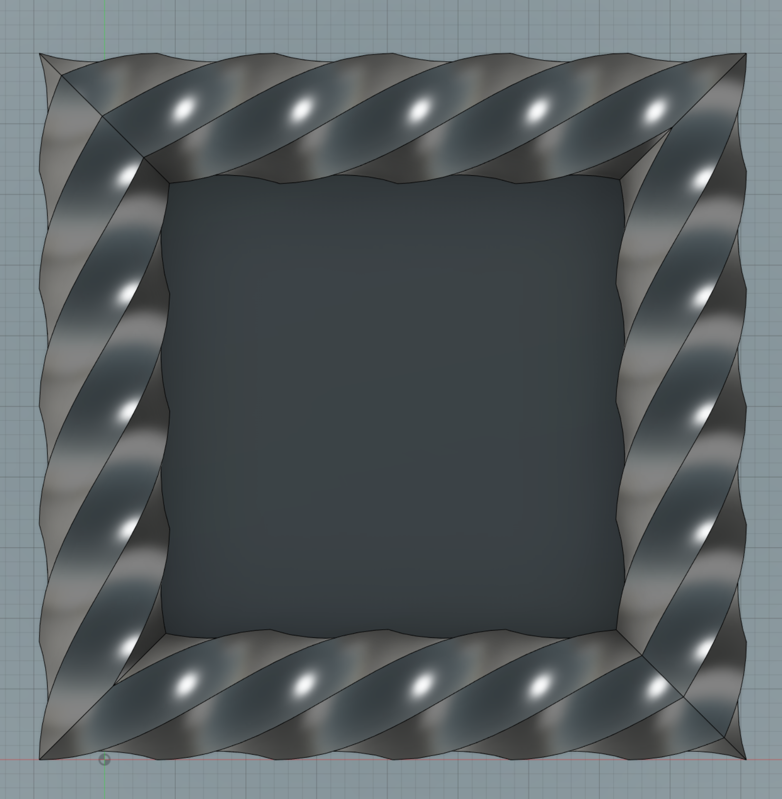 Hexagon Frame print in place
