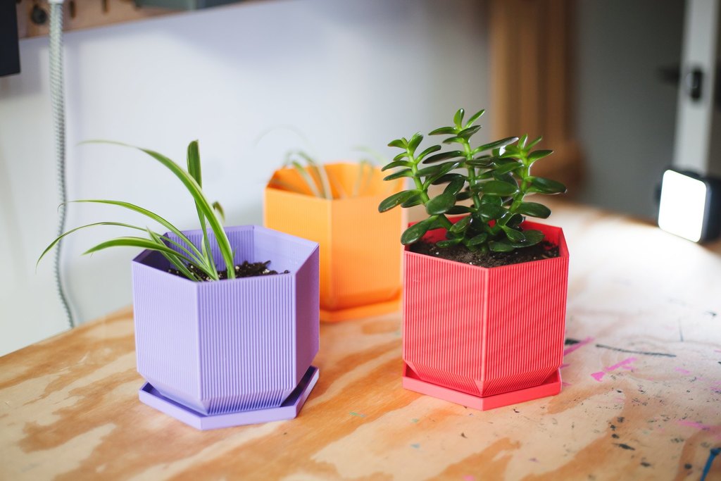 Miniatura 2 do modelo 3D hexagonal planter