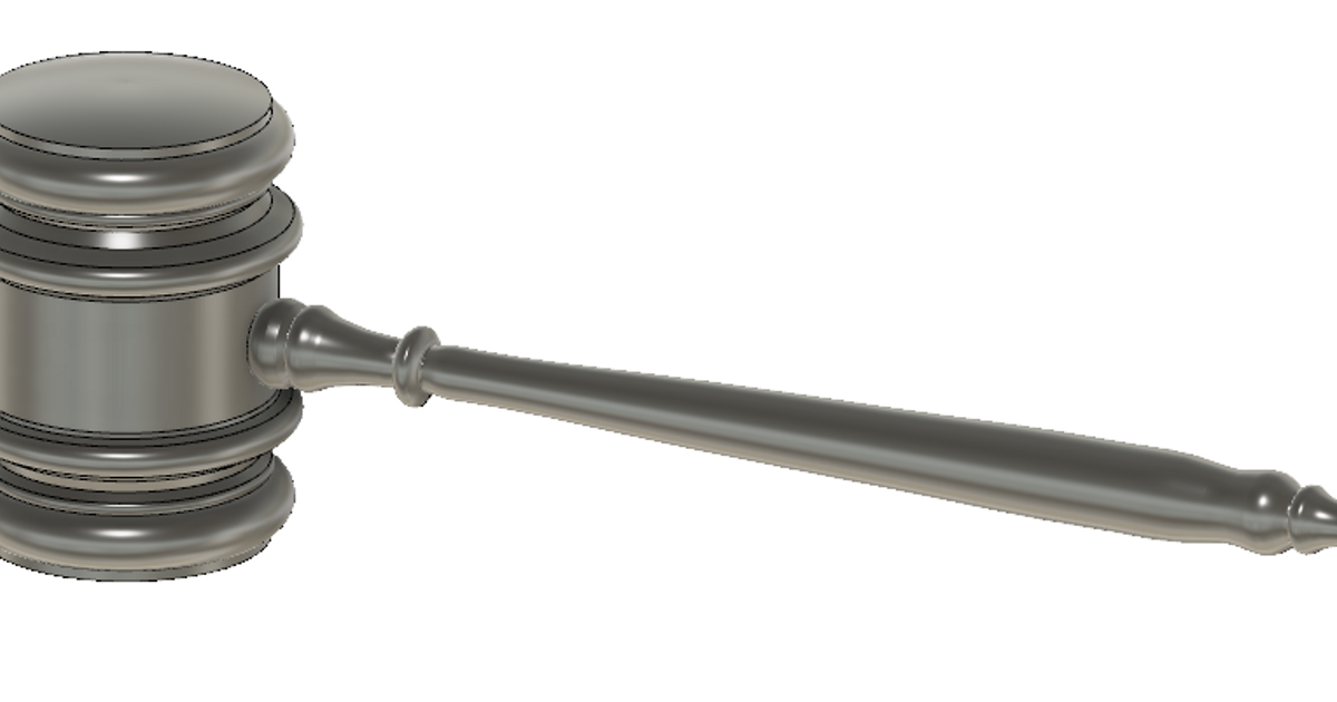 Gavel by stickyrice1 download free stl model printables