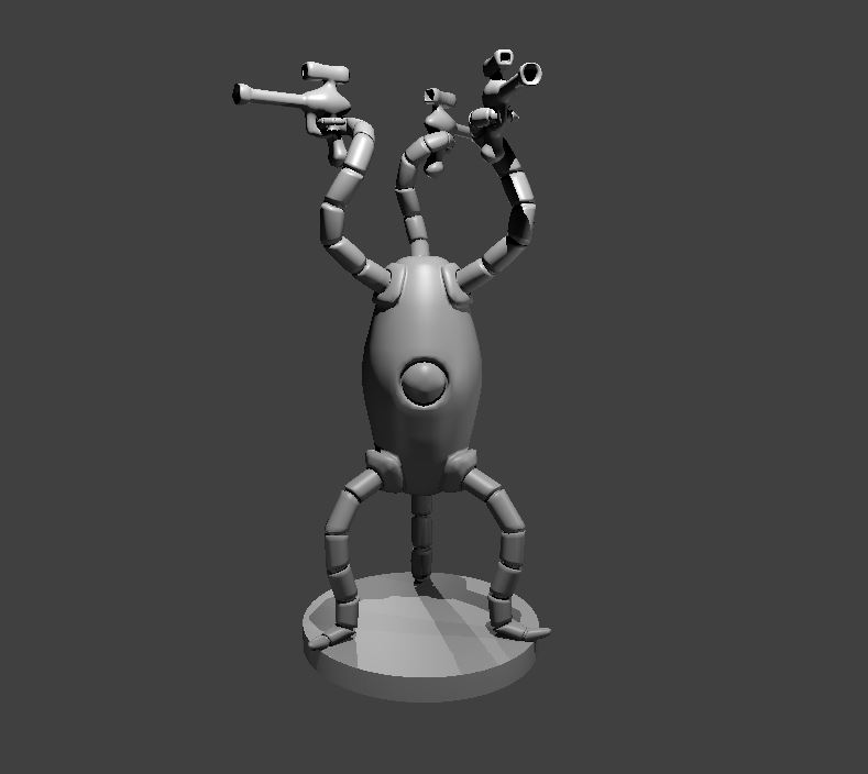 Alien Robot with Blasters