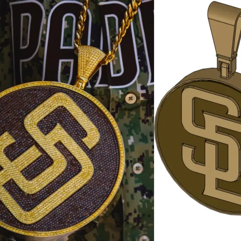 Padres Swag Chain by zapmeister64, Download free STL model