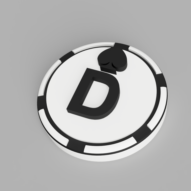 Poker Big Blind, Small Blind and Dealer chips buttons tokens by