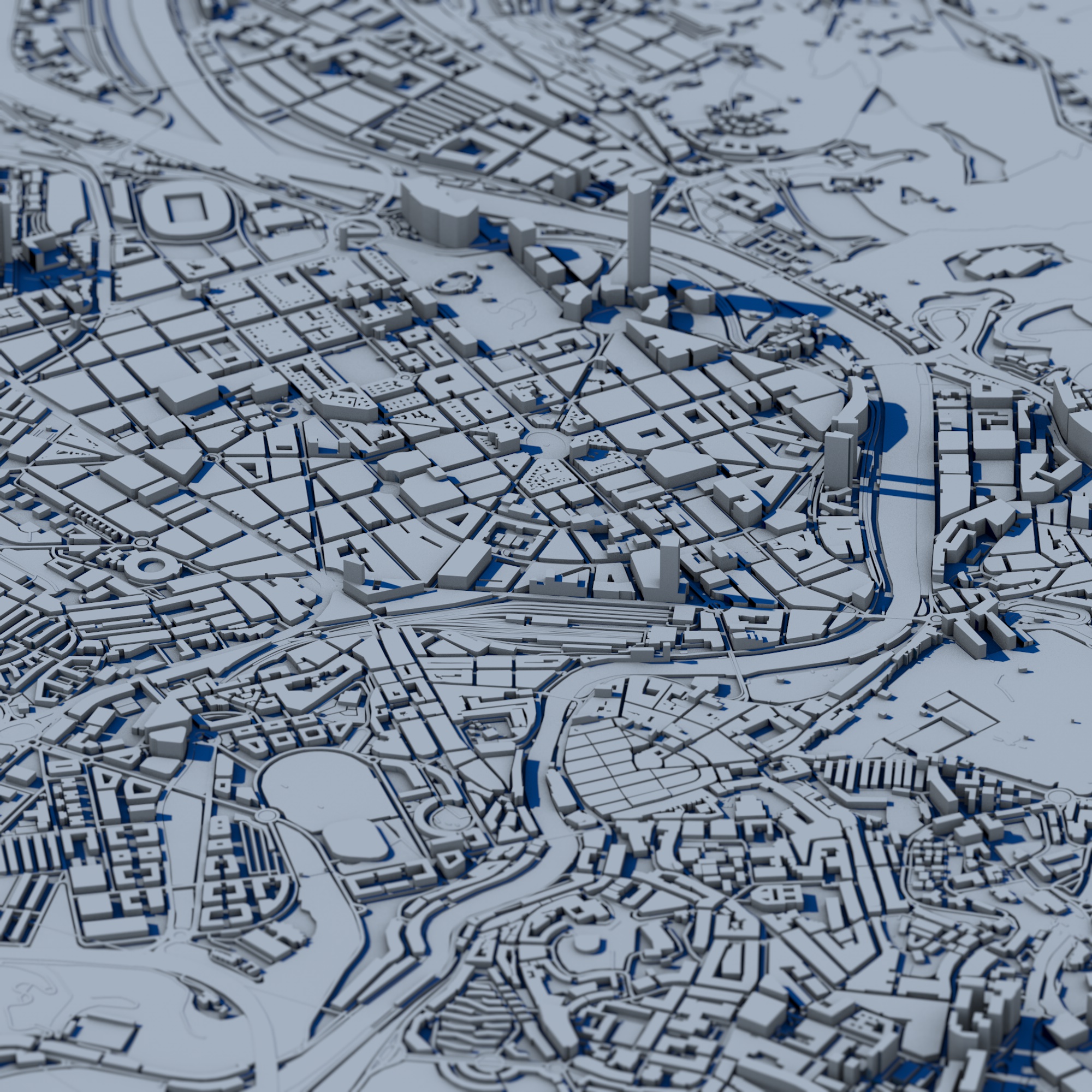 Bilbao City 3D Model - Basque Architecture - Guggenheim Cityscape Printable