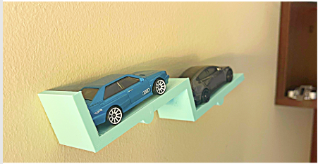 Simple 1:64 Scale Wall Display for Hotwheels/Matchbox Cars