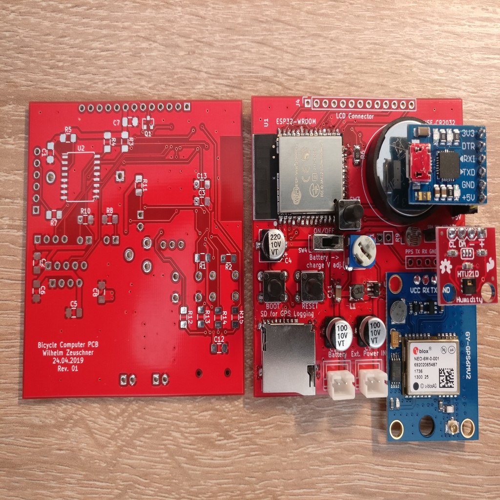 GPS Bicycle Computer w/ ESP32, Speedometer, SD Logging by WiZeus