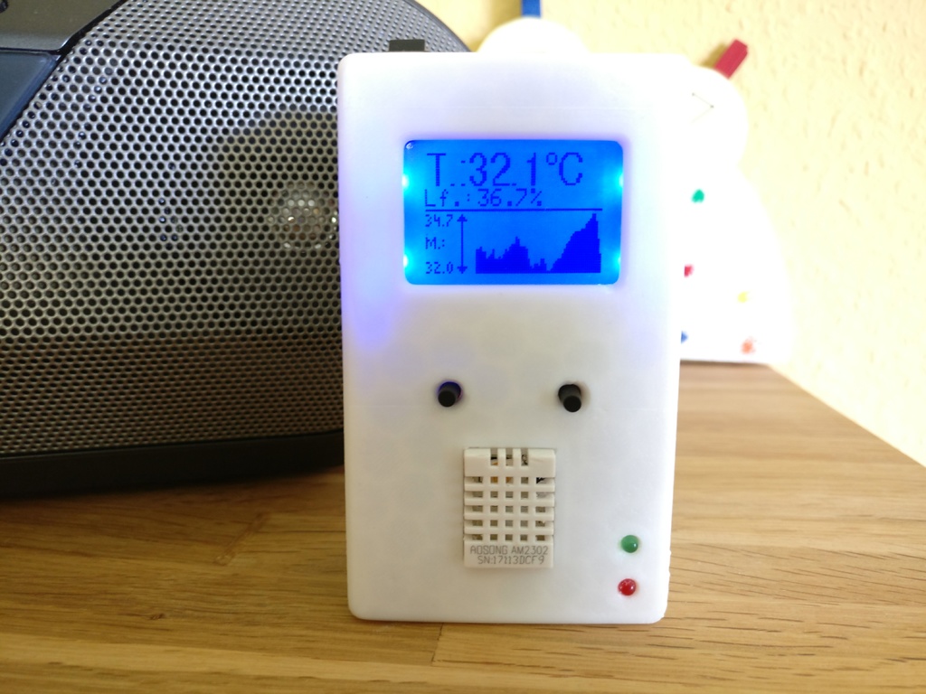 Temperature and Humidity Monitor w/ Graphing - 5110 Display - DHT22