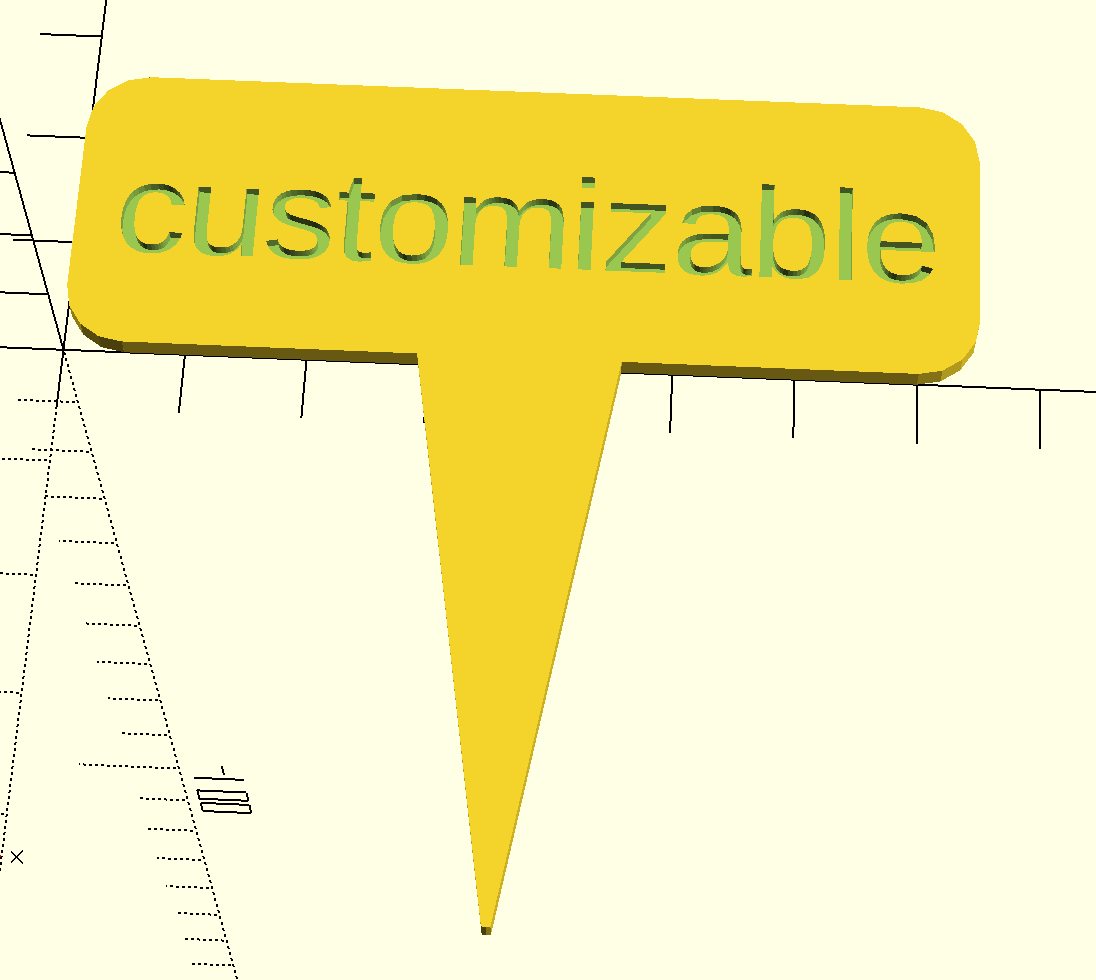 Customizable easy (plant) signs by mj Download free STL model
