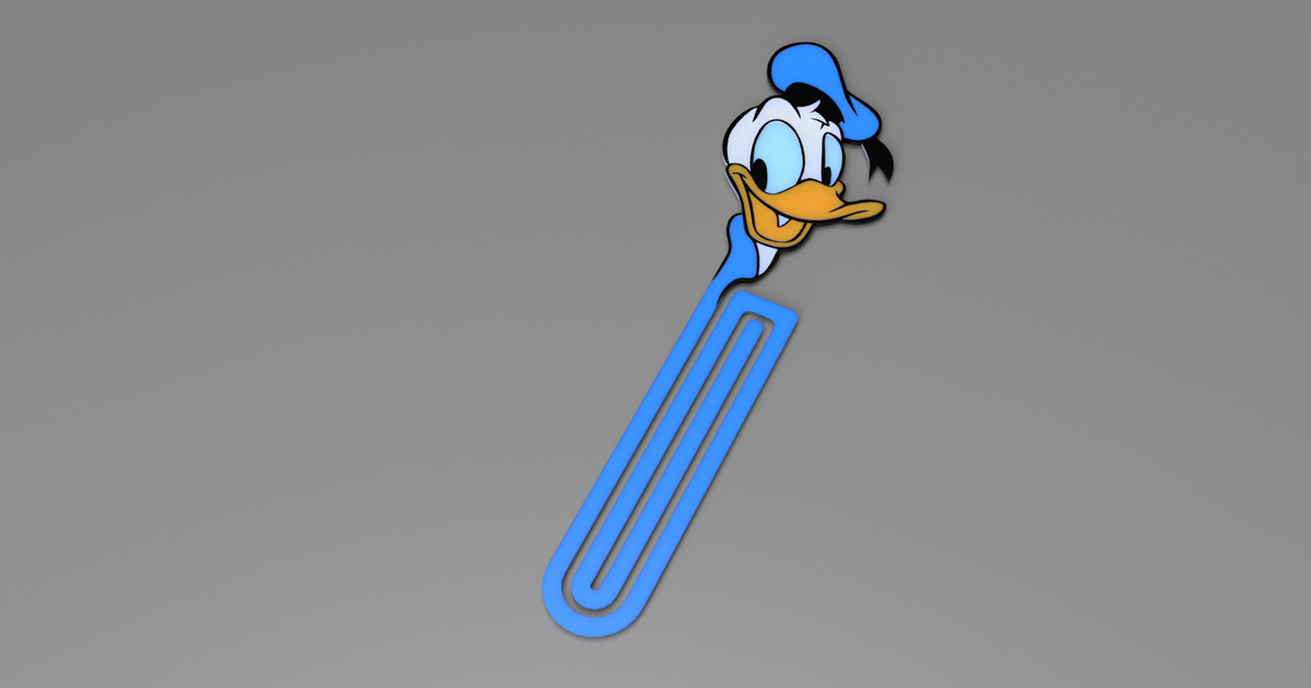 Donald Duck bookmark by Satellietje | Download free STL model