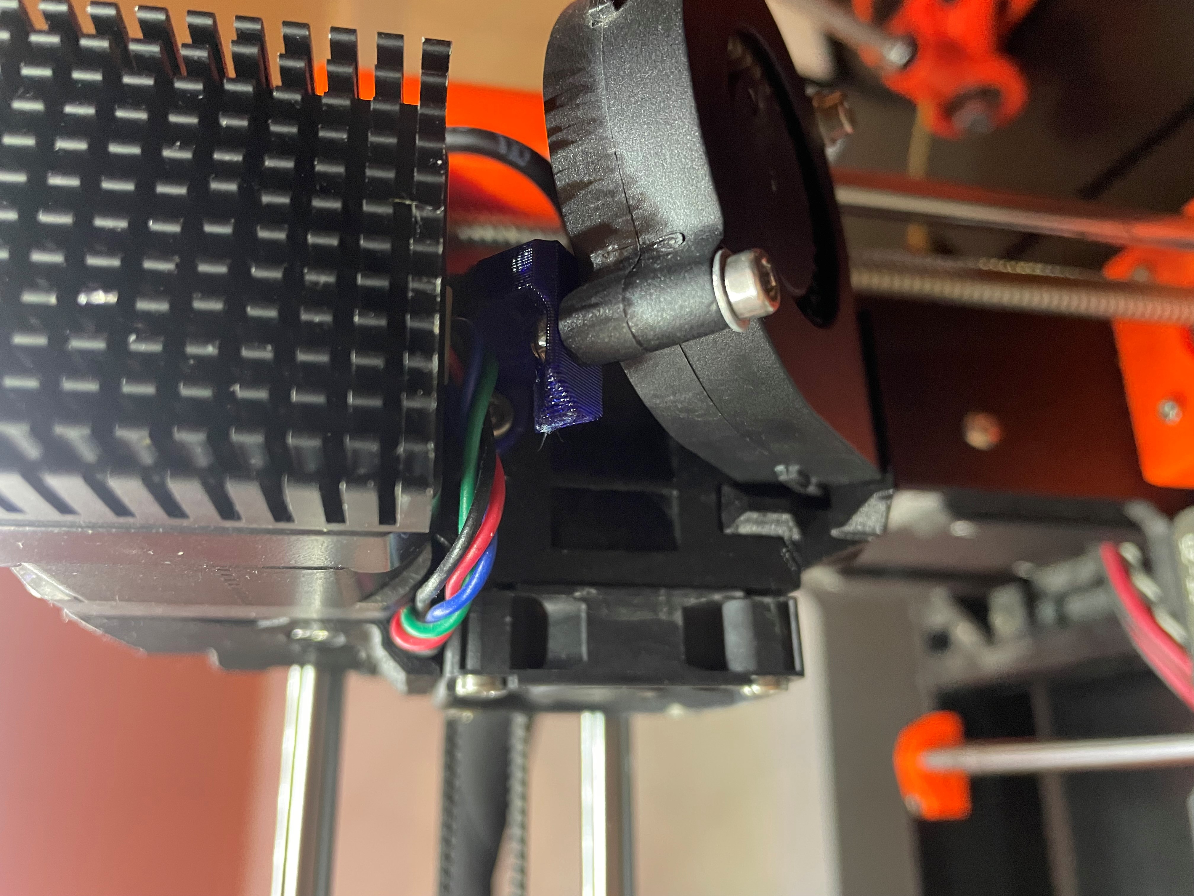 Easy access print fan support
