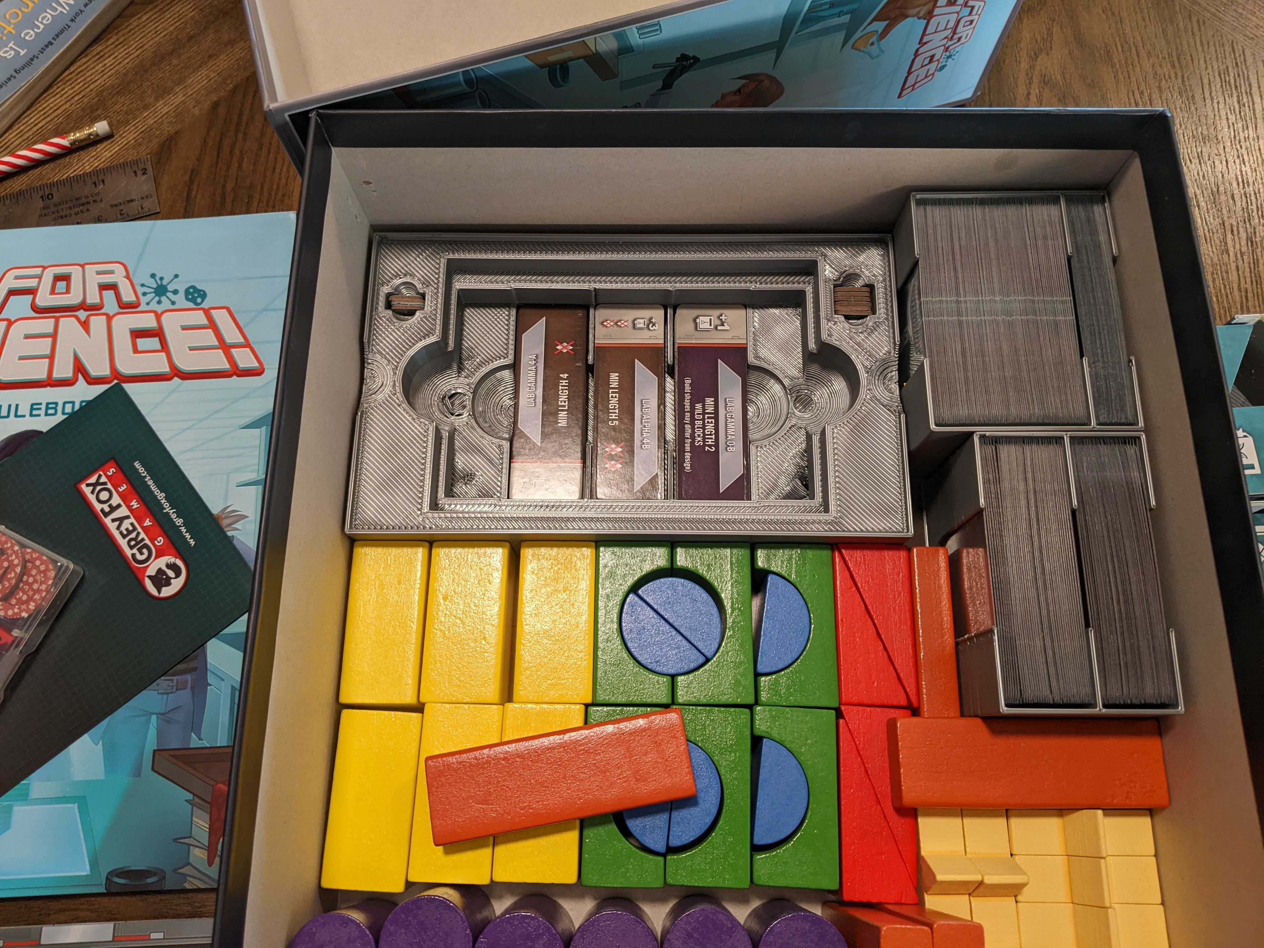 For Science board game box insert/organizer - sleeved cards by ...