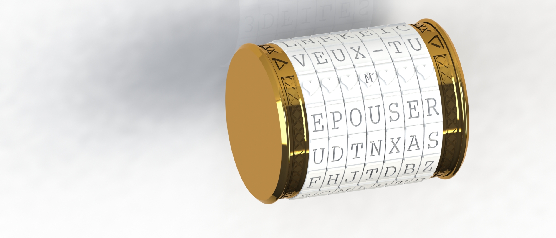 Miniatura 5 do modelo 3D Engagement ring box cryptex
