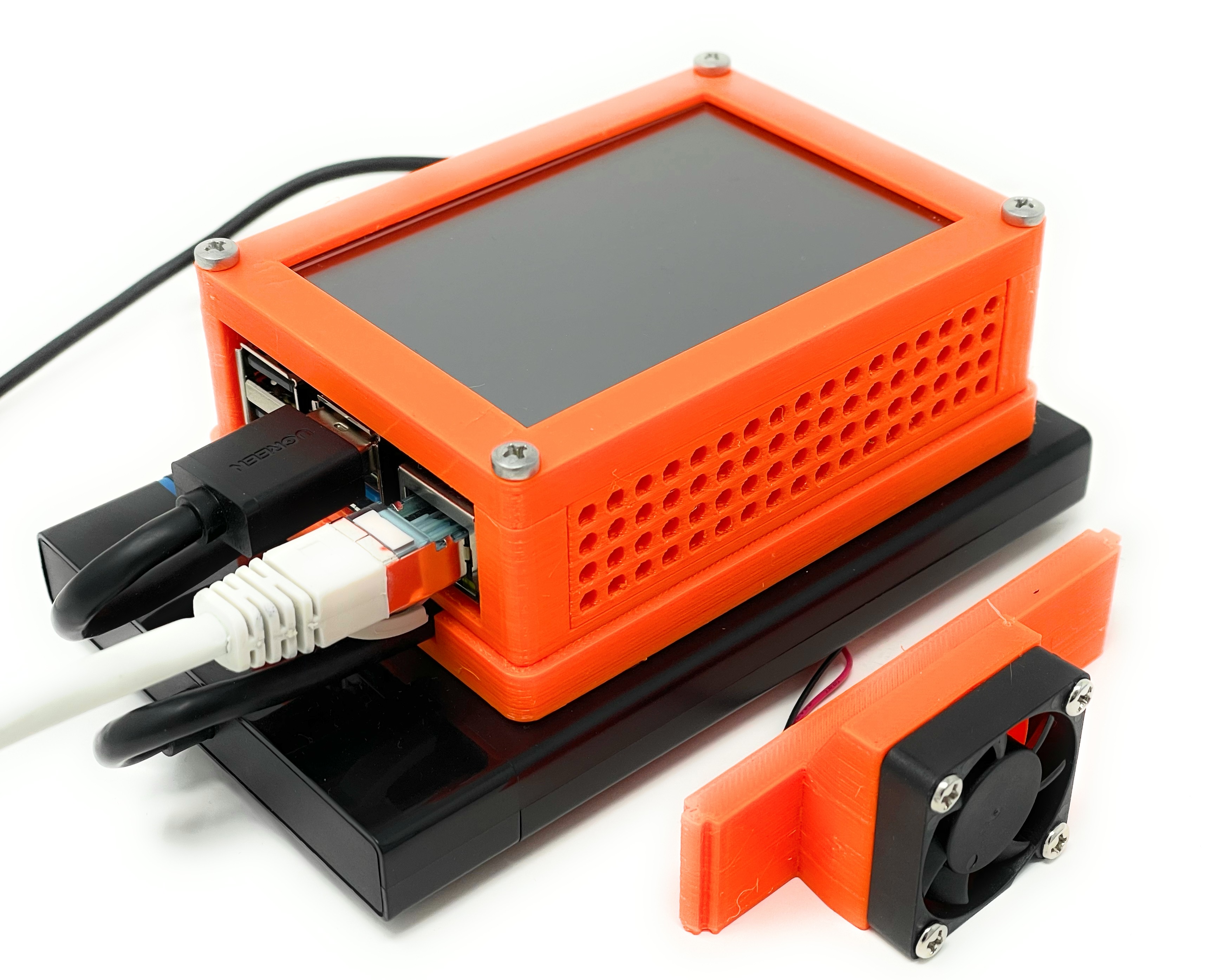 Raspberry Raspiblitz Case V1.2 with changeable ventilation grid or fan mount