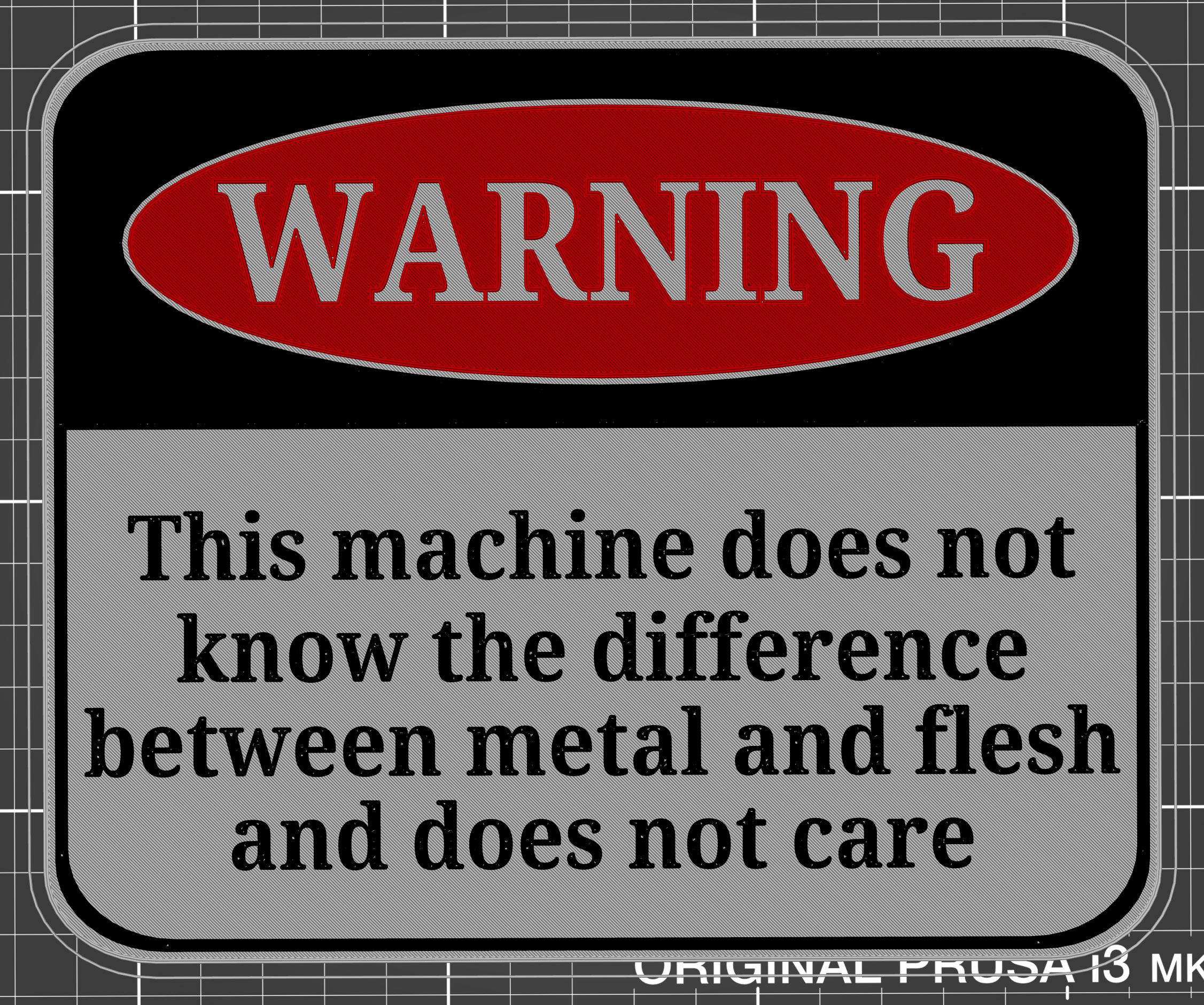 Warning Sign - Metal and Flesh