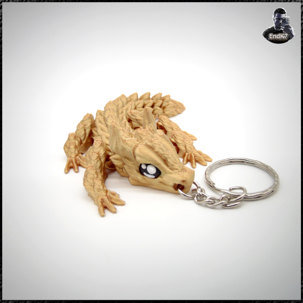 Immortal Dragon Keychains - Articulated - Print in Place