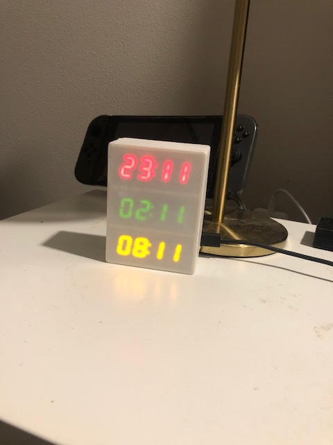 Arduino 3 Timezone Wifi Clock Using Esp8266 and TM1637 Clock by Nika ...