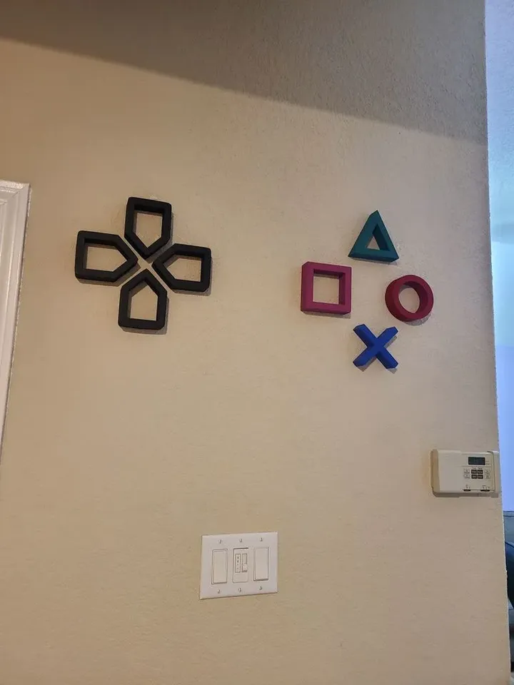 PlayStation controller shelf wall decoration by babyeddie123