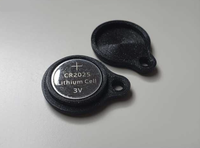 EDC Button Cell Holder Keychain