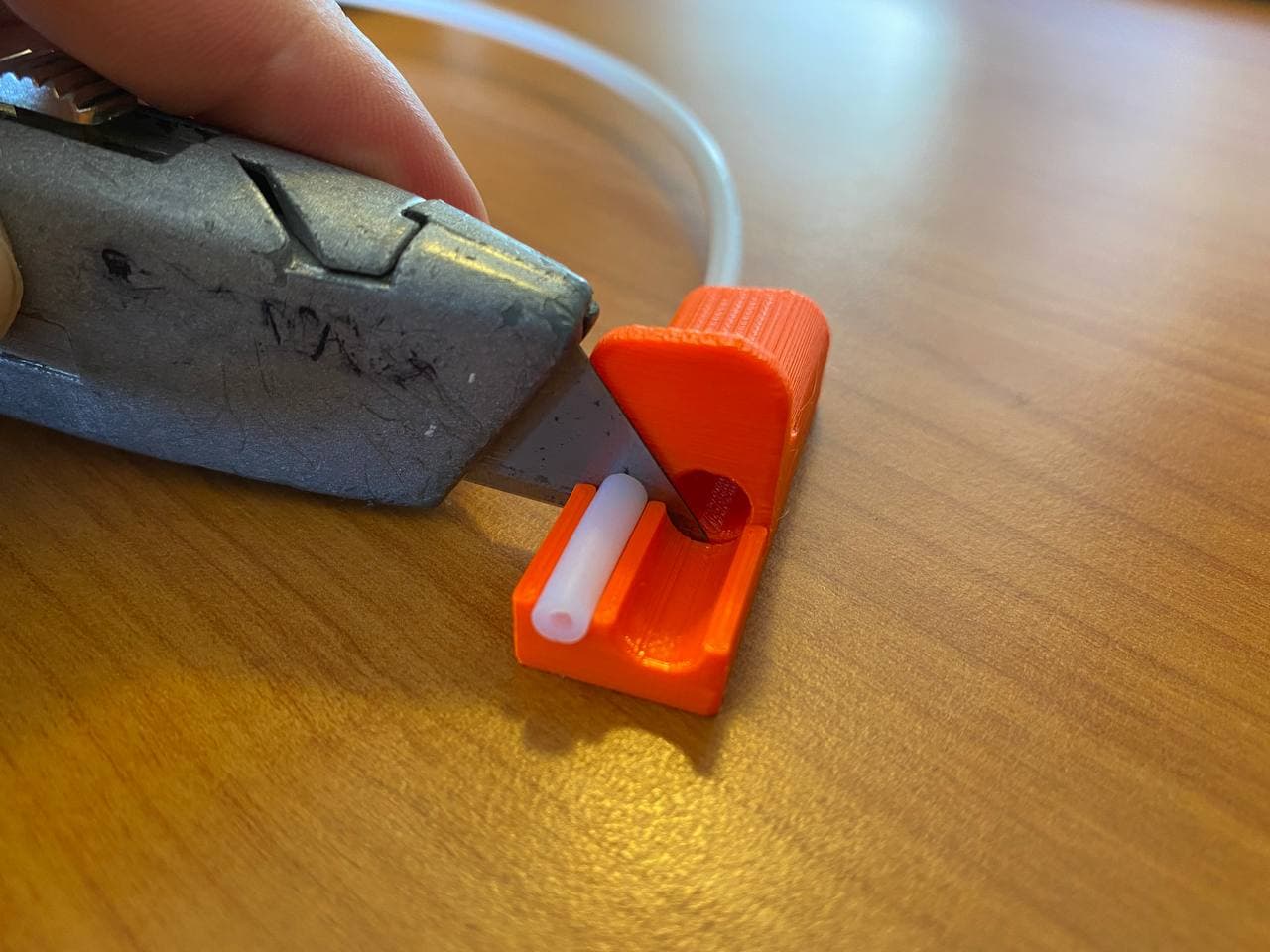 PTFE tube cutting guide tool by EllingEG Download free STL model