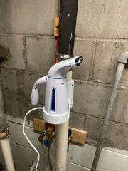 Clothing steamer shelf for 2" drain pipe