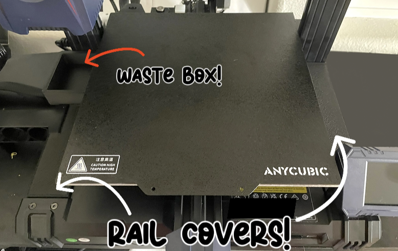 Anycubic Kobra 2 / Kobra 2 Neo Rail Cover + Waste Box