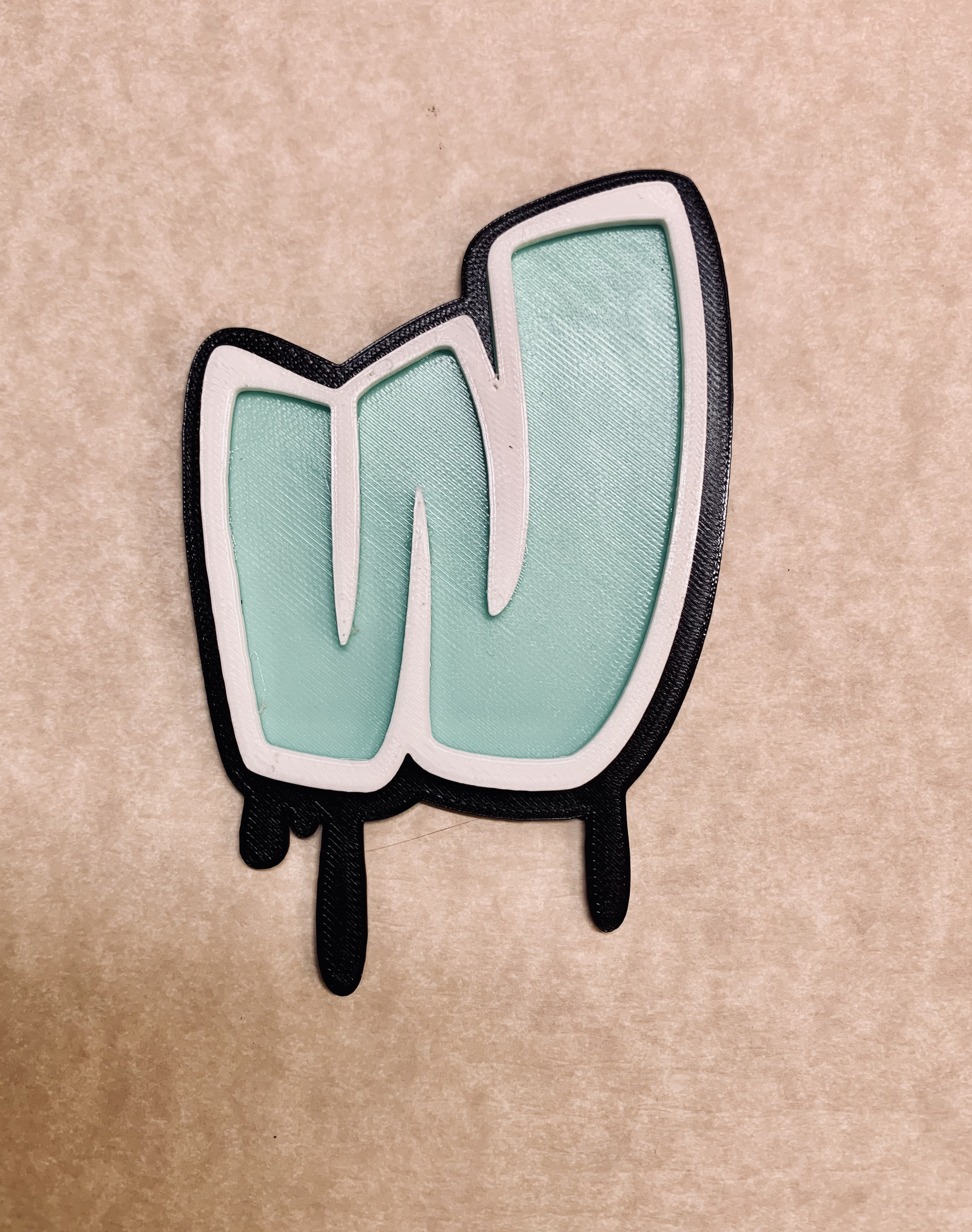 Graffiti Alphabet - Letter 'W' 3D