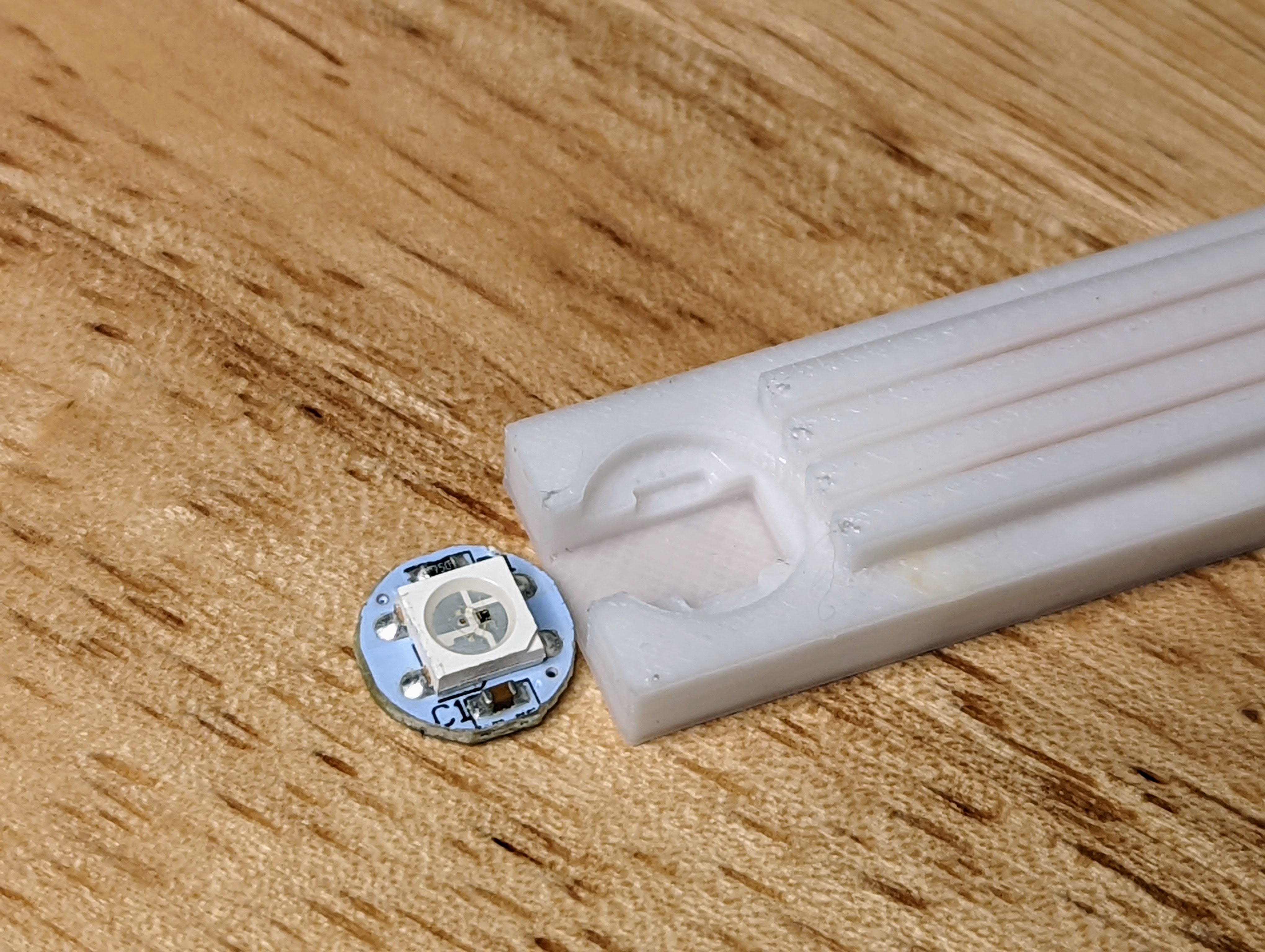 WS2812 LED Solder Jig for round 9mm SMD using 24 AWG Enamel Wire