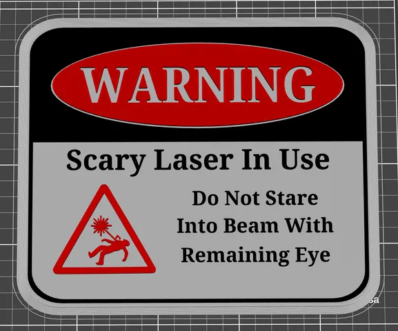 Warning Sign - Scary laser