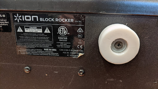 ION Block Rocker Speaker Replacement foot