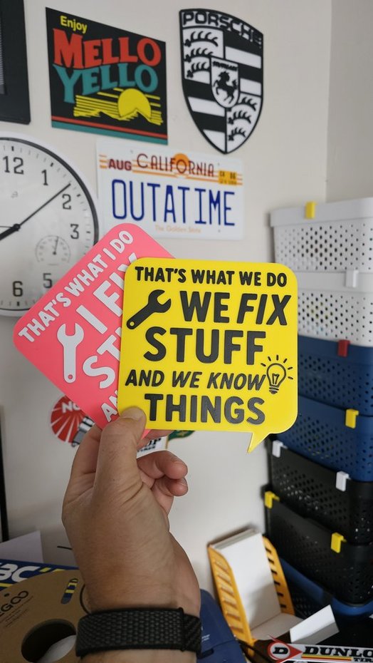 We fix things I fix things wall signs