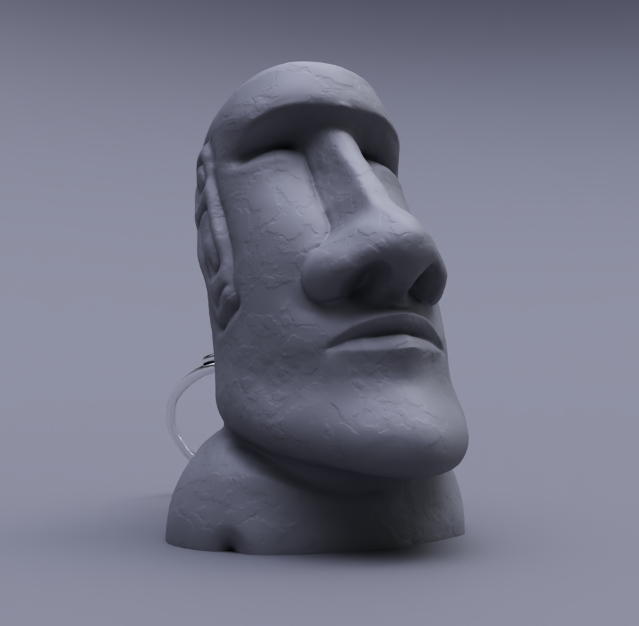Moai Head Keychain – Decorative Easter Island Keyring