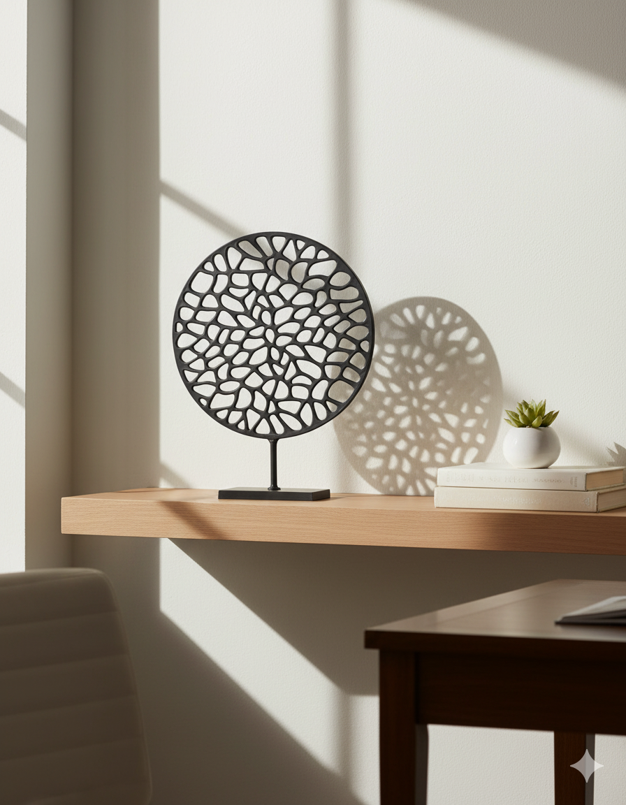 Organic Lattice Disc Decorative Stand