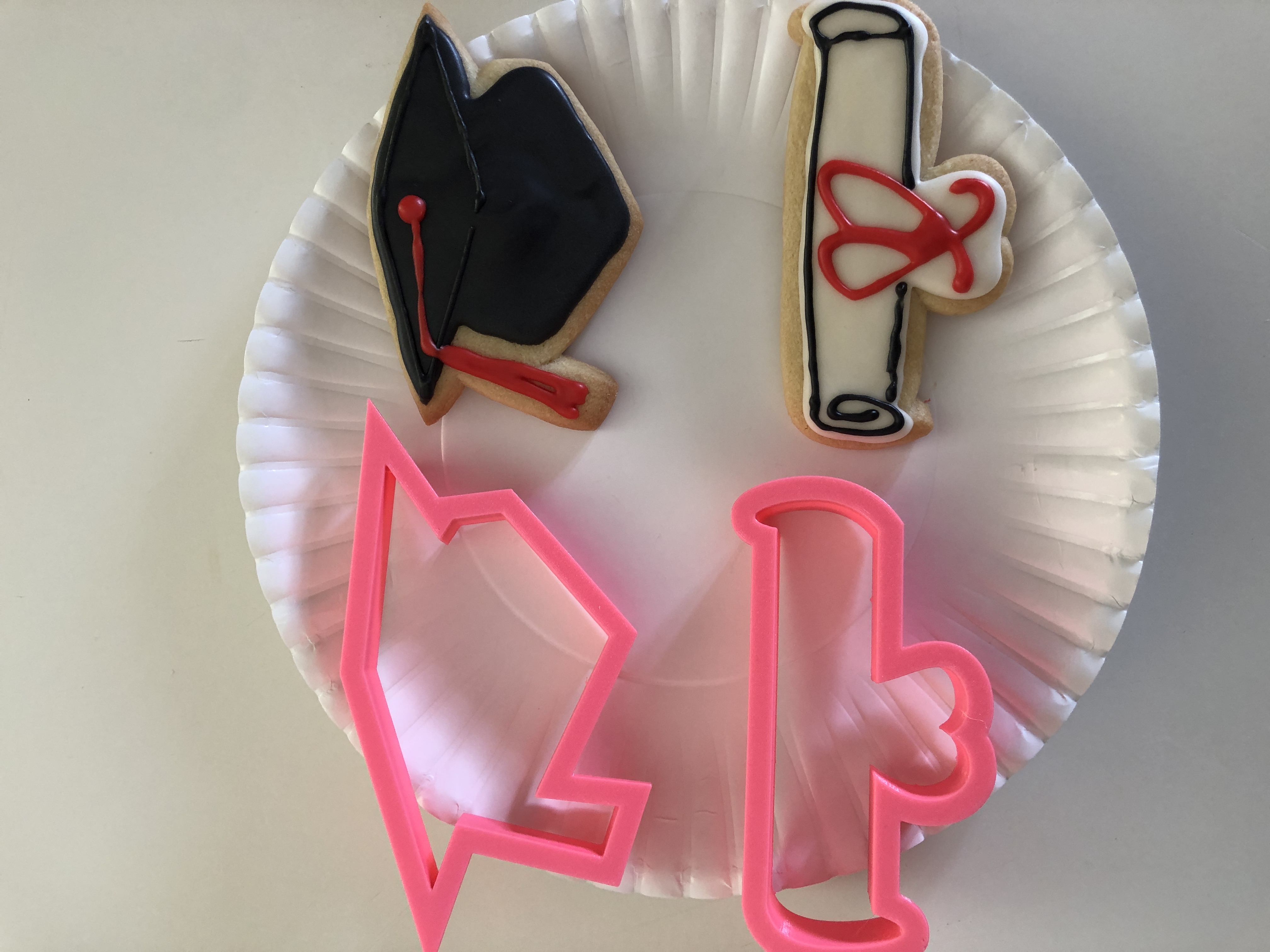 Graduation Cookie cutters: Graduation hat, Diploma, graduation gown