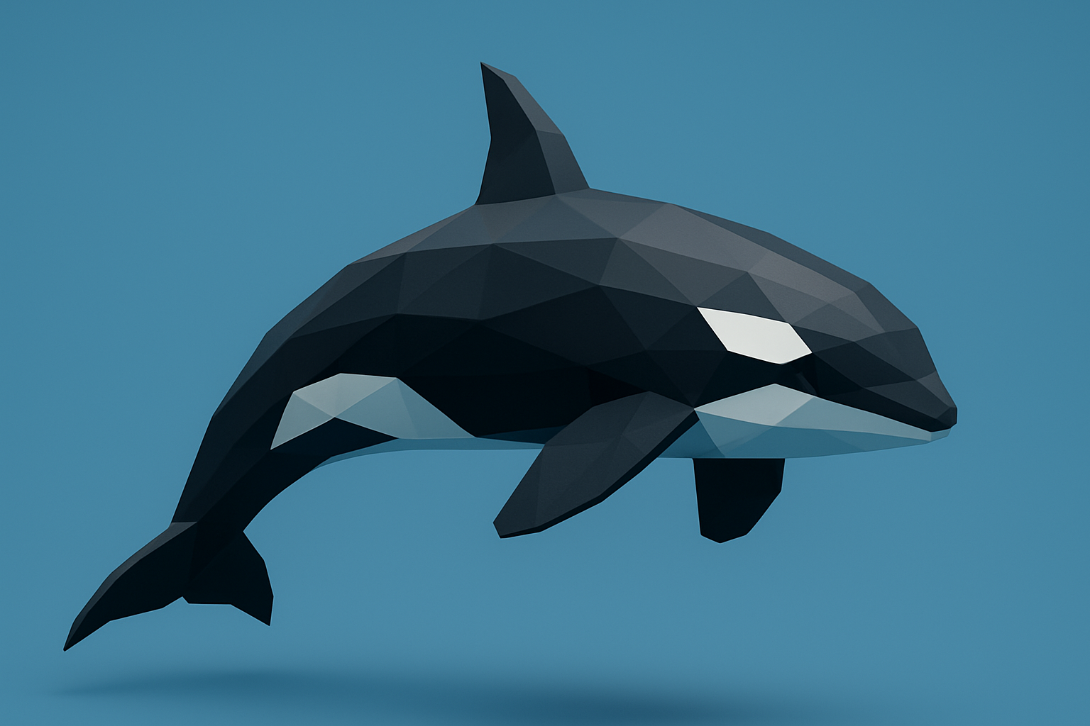 Low poly orca (killer whale)