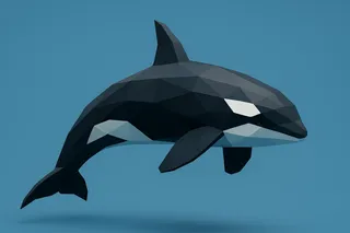 Low poly orca (killer whale)