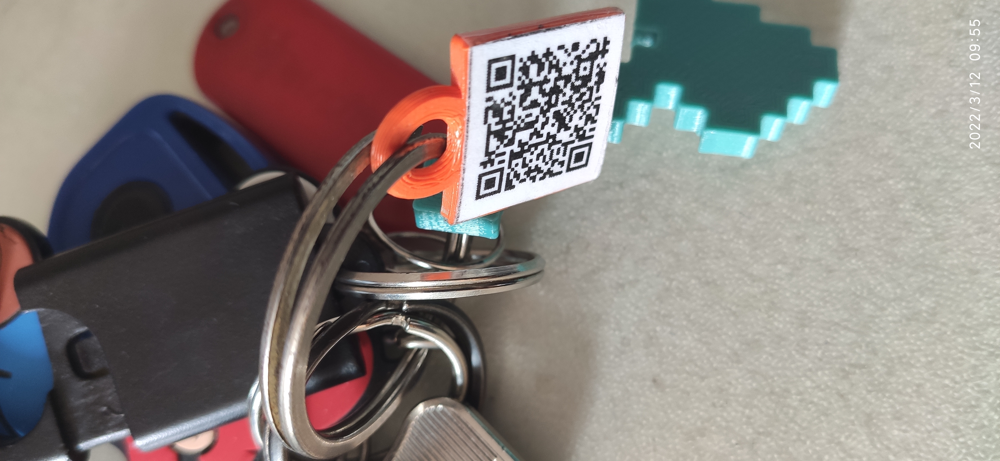 Miniatura 4 do modelo 3D Qr code Keychain (Easy)