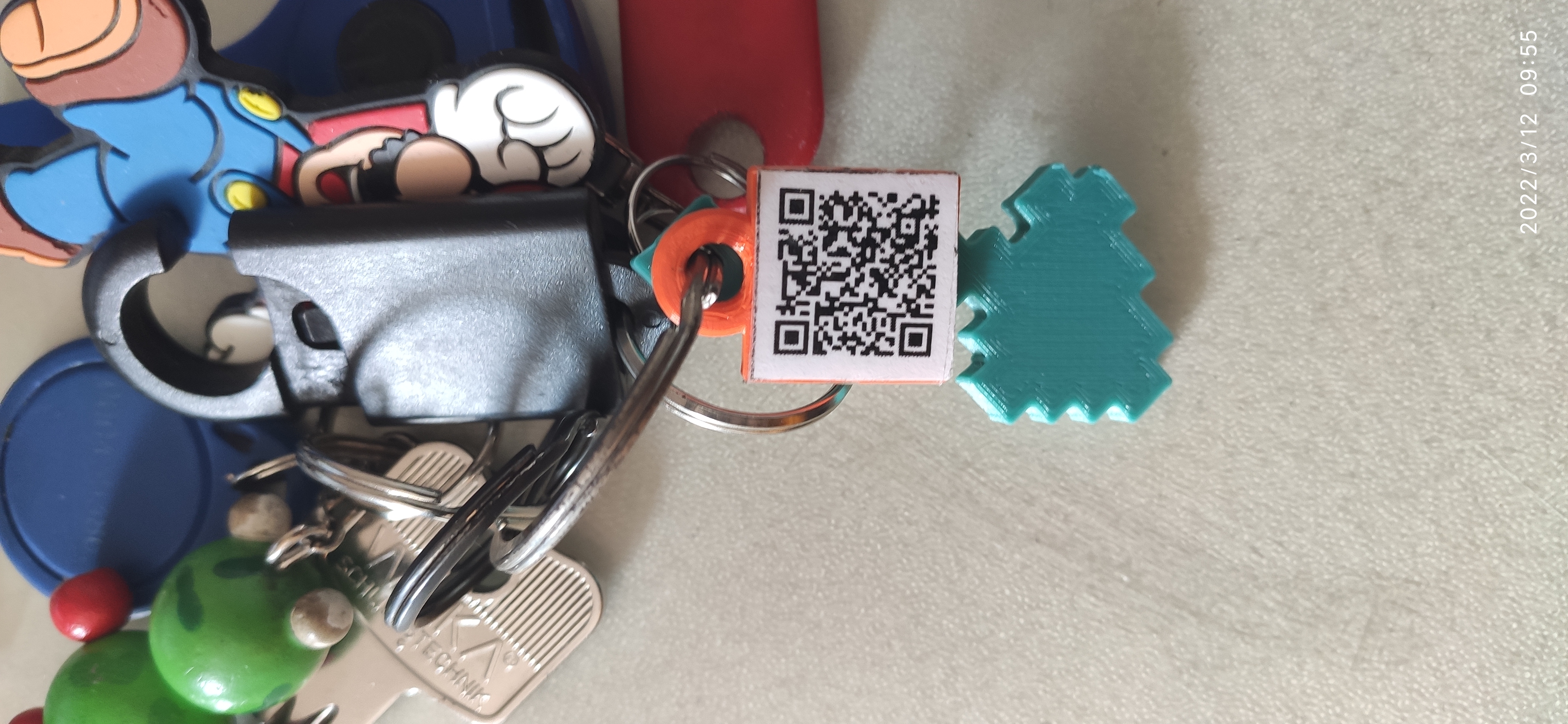 Miniatura 3 do modelo 3D Qr code Keychain (Easy)